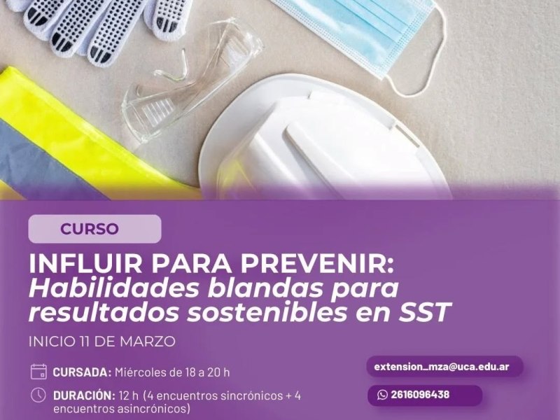 El CPSH invita al curso “Influir para prevenir: Habilidades blandas para resultados sostenibles en SST”