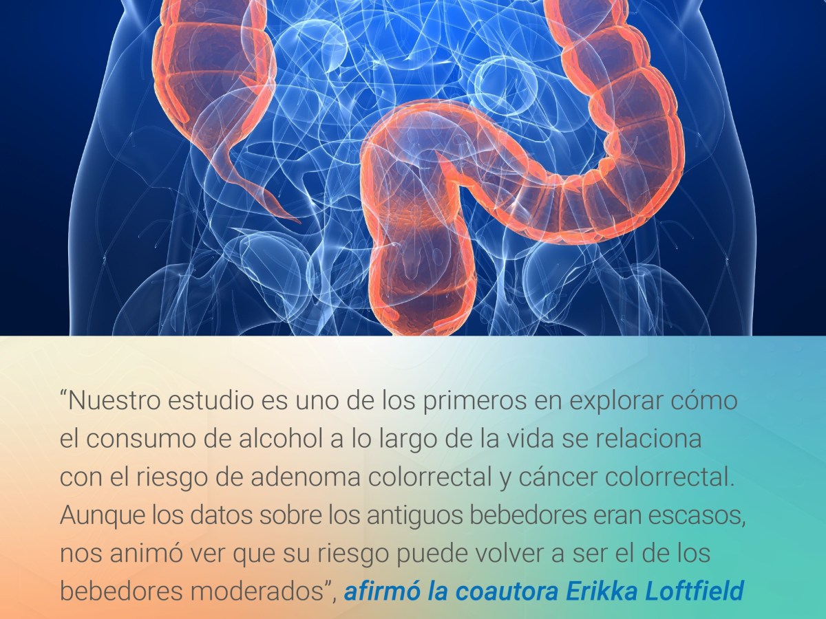 Un estudio del National Cancer Institute confirmó que el consumo sostenido de alcohol aumenta el riesgo de cáncer colorrectal