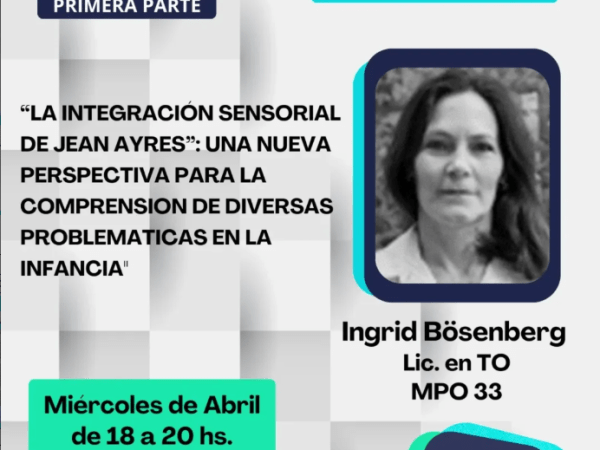 El CoTOBA invita al seminario “La Integración Sensorial de Jean Ayres: una nueva perspectiva para la comprensión de diversas problemáticas en la infancia.”