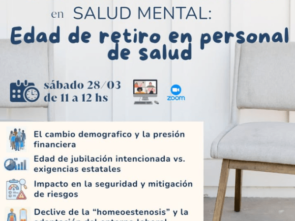 La SPA invita al próximo encuentro del ciclo de conversatorios: «Edad de Retiro en Personal de Salud»