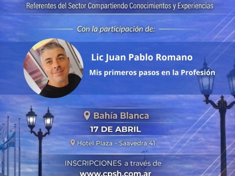 El 17 de abril el CPHS llevará adelante una jornada de actualización profesional en Bahía Blanca