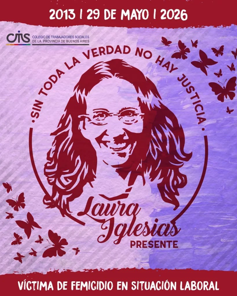 A 13 años del femicidio Laura Iglesias, el CATSPBA continúa exigiendo verdad y justicia