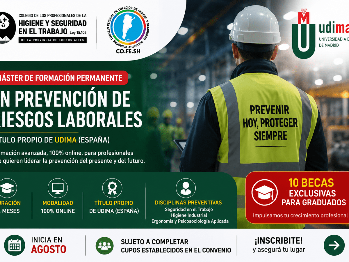 Nueva propuesta internacional en higiene y seguridad: «Máster de Formación Permanente en Prevención de Riesgos Laborales»