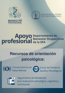 La Sociedad Platense de Anestesiología lanzó la campaña «Bienestar Profesional»